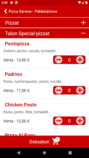 Pizza Service - Pähkinärinne Screenshot 2