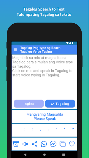 Tagalog Voice Typing App Screenshot 1