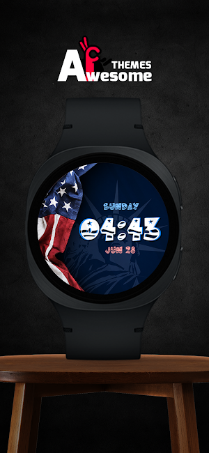 Valor - Digital USA Watch Face Screenshot 0