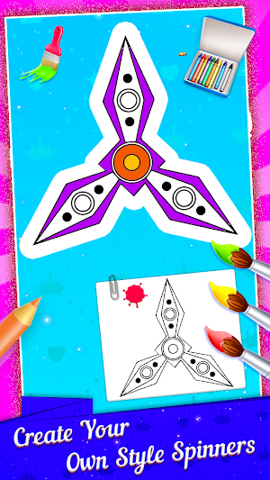 Fidget Spinner Coloring Book & Drawing Game Screenshot 3