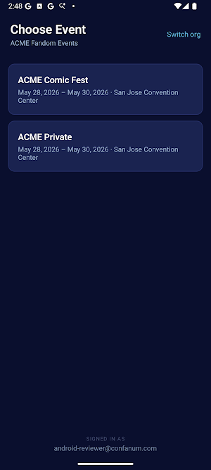 Confanum Admissions Screenshot 2