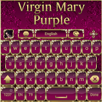 Virgin Mary Purple Go Keyboard theme