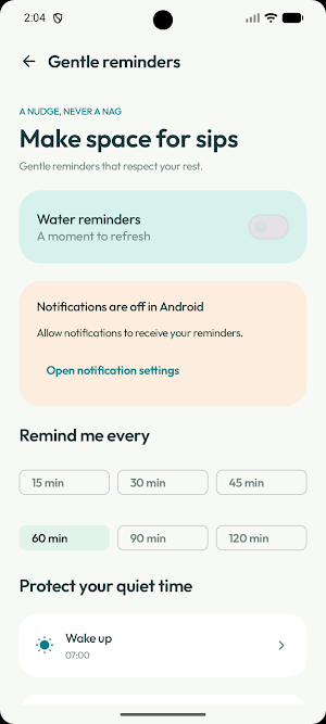 Well - Water Reminder Screenshot 1