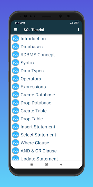 SQL Tutorial Screenshot 0