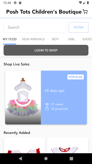 Posh Tots Children's Boutique Screenshot 1