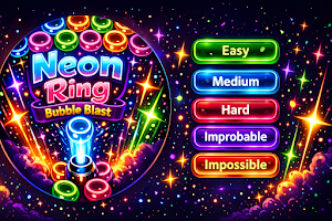 Neon Ring Bubble Blast Offline Screenshot 0