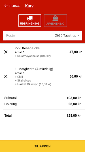 EatOnline - Bestil Take Away Screenshot 3