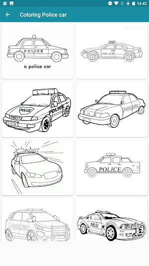 Patrol Police Car Coloring Screenshot 2