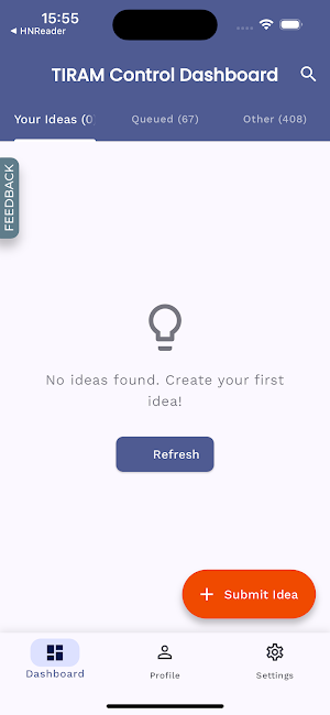 TiramAi Control Panel Screenshot 0