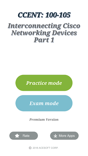 Cisco CCENT Certification: 100-105 (ICND1) Exam Screenshot 0
