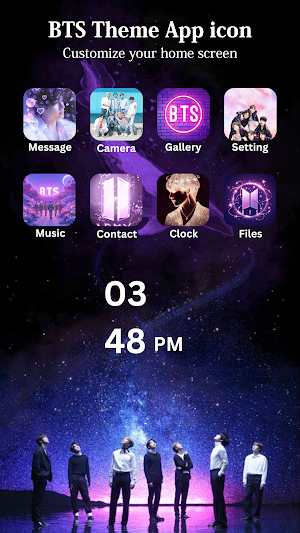 BTS Wallpaper Theme App Icons Screenshot 0