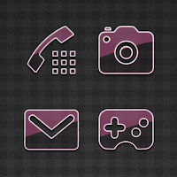 Glasstique Pink Icons