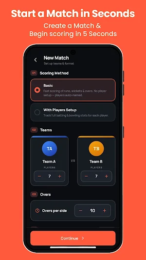 Scorezy - Easy Cricket Scoring Screenshot 0