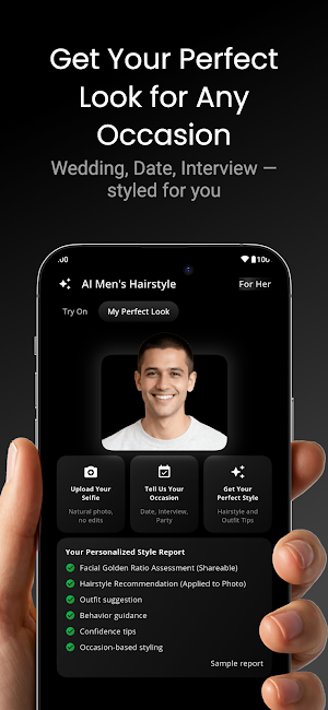 AI Men's Hairstyle: Try On Screenshot 3