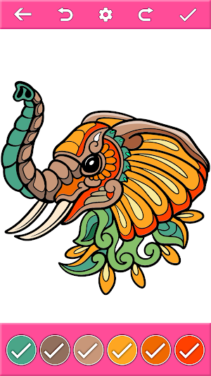 Tattoo Coloring by Number Book Screenshot 3