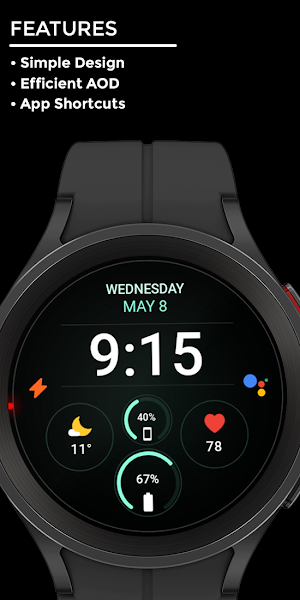 Night 61 - watch face Screenshot 1