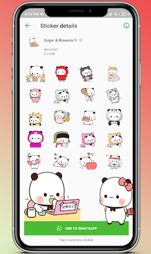 Animated Sugar and Brownie Stickers  WAStickerApps Screenshot 3