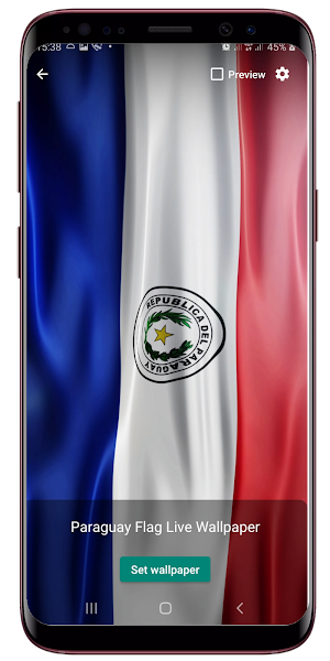 Paraguay Flag Live Wallpaper Screenshot 1