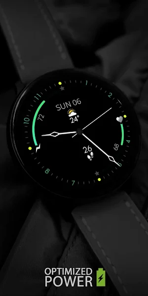 Minimal Black v18 Watch Face Screenshot 0