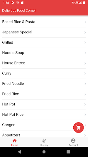 Delicious Food Corner Screenshot 1