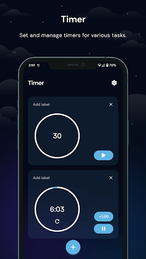 Alarm Clock :Timer & Stopwatch Screenshot 2