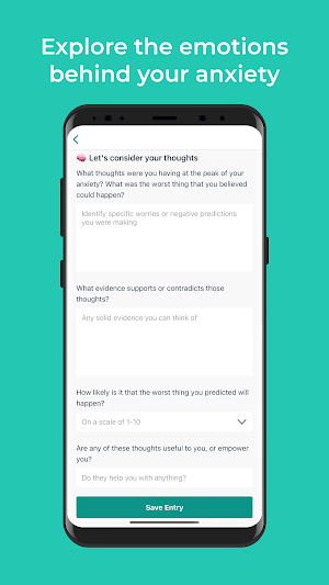 Anxiety Journal: CBT Prompts Screenshot 2