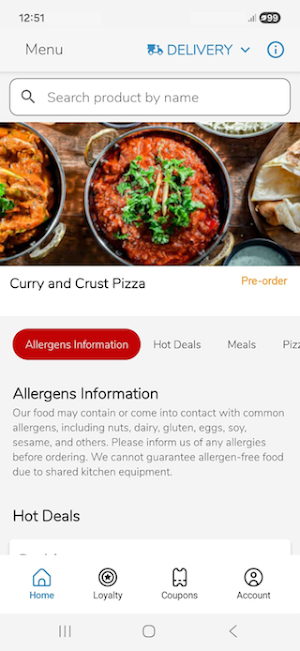 Curry & Crust Pizza Screenshot 0