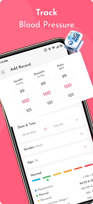 Blood Pressure Tracker Screenshot 1