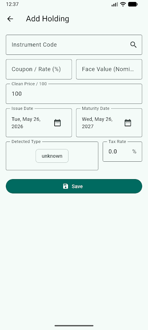 Bond Portfolio Manager Screenshot 1