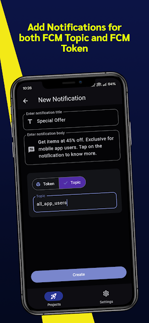 FCM Notifier Screenshot 2