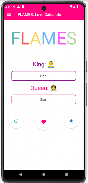 FLAMES : Love Calculator Screenshot 1