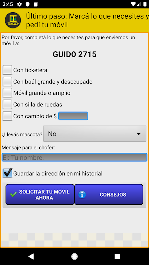 Taxicoop Mar del Plata Screenshot 2