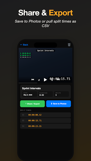 Video Timer — Coach Stopwatch Screenshot 1