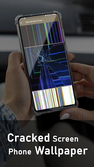 Cracked Screen Phone Wallpaper Screenshot 0