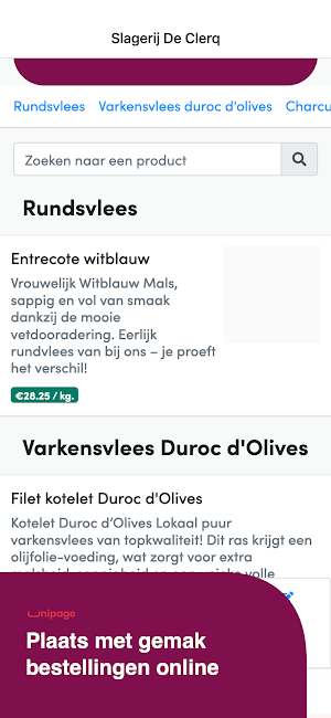 Slagerij De Clerq Screenshot 1