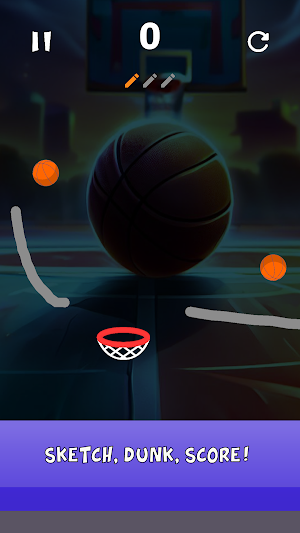 Stickman Draw Line Basketball Screenshot 3