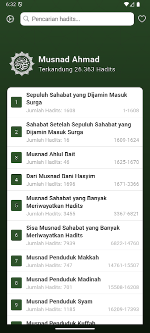 Hadits Musnad Ahmad Screenshot 0