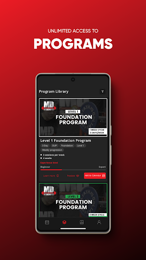 MD Strength Training App Screenshot 1