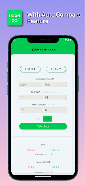 LoanGo - Finance Calculator Screenshot 1
