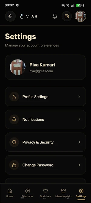 Viah connect : Matrimony Screenshot 1