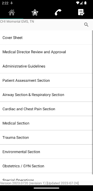CHI Memorial EMS Protocols Screenshot 0