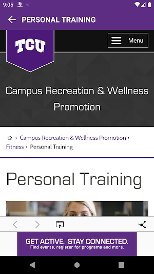 TCU Campus Recreation Screenshot 2