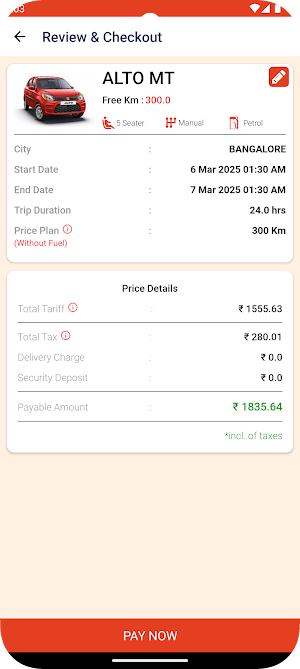 Onroadz -Self Drive Car Rental Screenshot 3