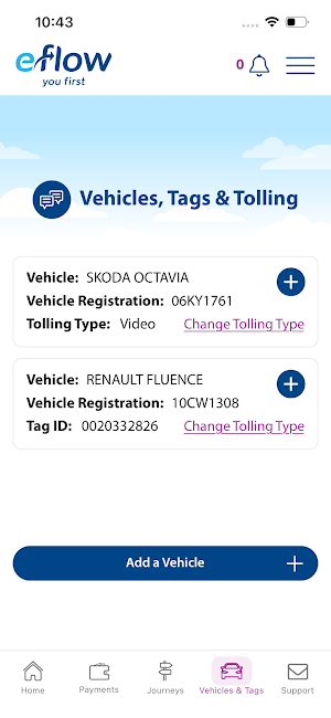 eFlow: My Tolls Screenshot 2