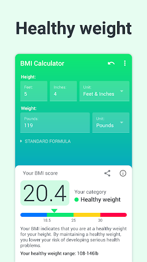 BMI Calculator Screenshot 1