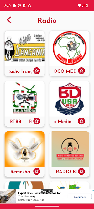 TV Radios Burundi Screenshot 0