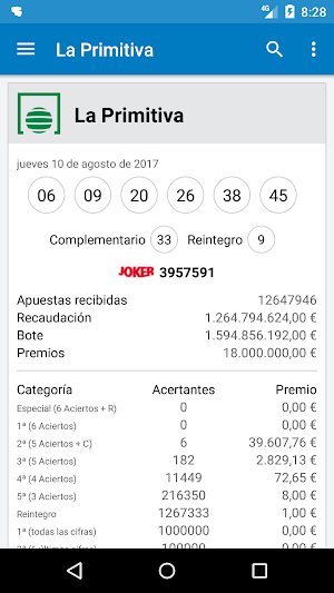 Resultados Loterias y Apuestas Screenshot 3