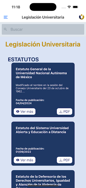 Legislación UNAM Screenshot 2