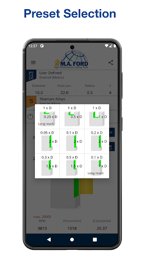 M.A. Ford Machining Calculator Screenshot 3