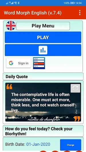 Word morph Game,Anagrams Word Game, a word at time Screenshot 0